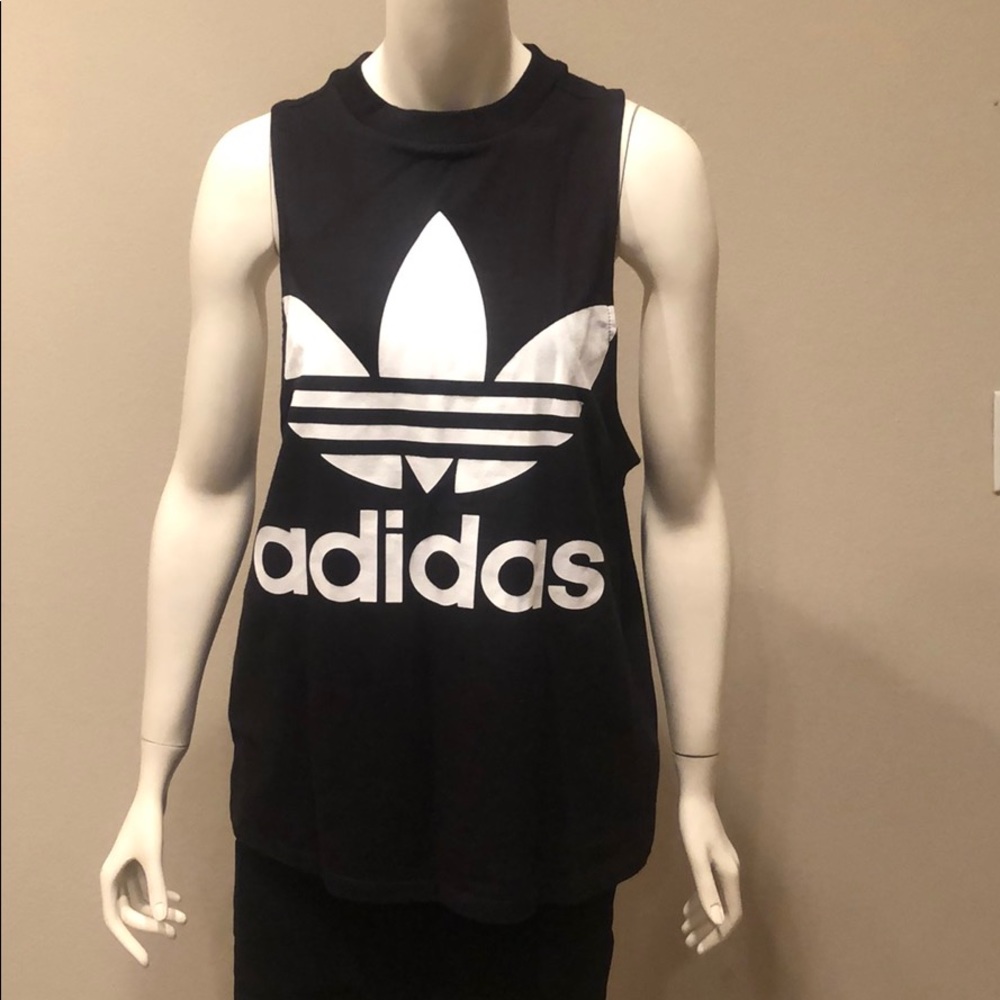 Adidas Black Logo Tank: M